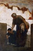 Honore  Daumier The Washerwoman Spain oil painting artist